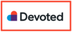 A Devoted logo with orange outline